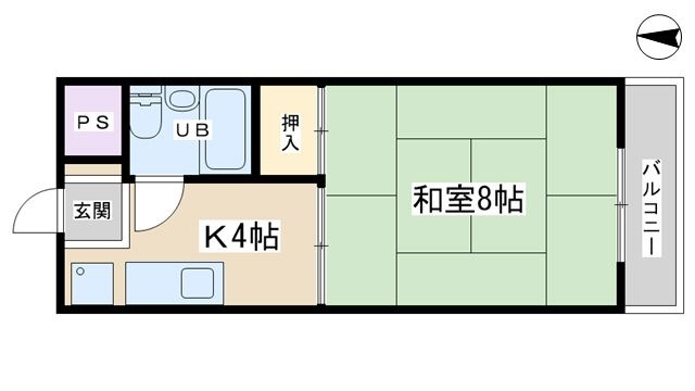 拡大写真:西浦マンション 1階15の間取り