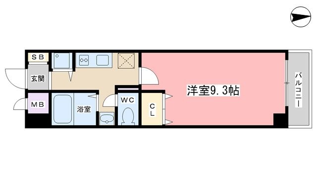 拡大写真：レジデンス 3階301の間取り