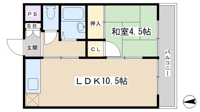 拡大写真:メゾンソレイユ 3階302の間取り