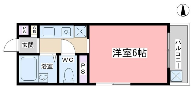 拡大写真:サンシーガル1 3階313の間取り