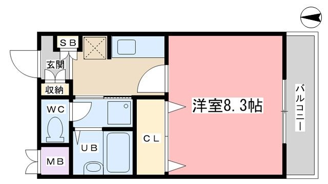拡大写真:LA・CASITA小野 2階203の間取り