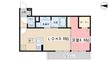 フロレゾン北花山Bの間取図