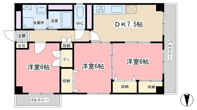 拡大写真:菊ビル 4階402の間取り