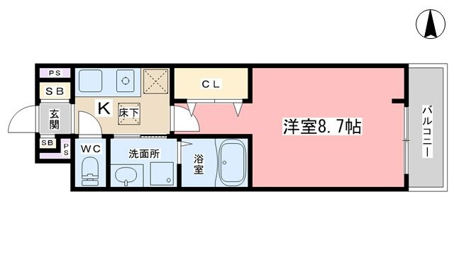 拡大写真:ヒカルサ京都山科大宅 1階102の間取り
