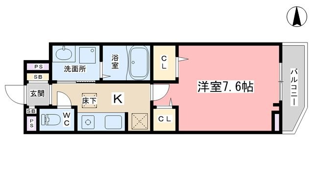 拡大写真:ヒカルサ京都山科大宅 1階106の間取り