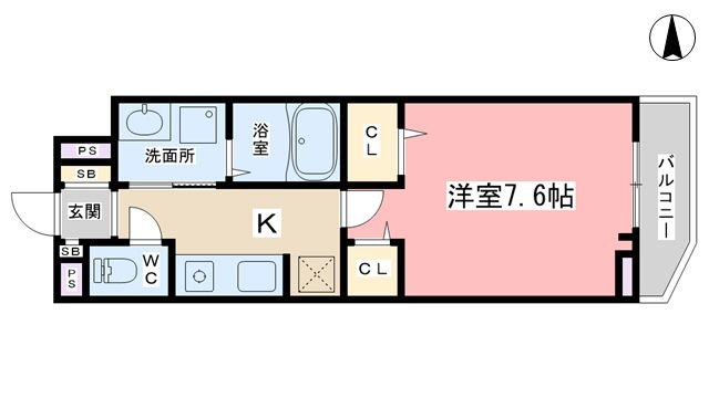 拡大写真:ヒカルサ京都山科大宅 2階206の間取り