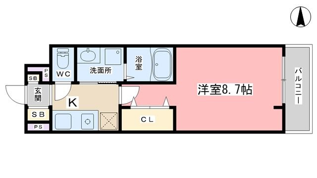 拡大写真:ヒカルサ京都山科大宅 3階303の間取り