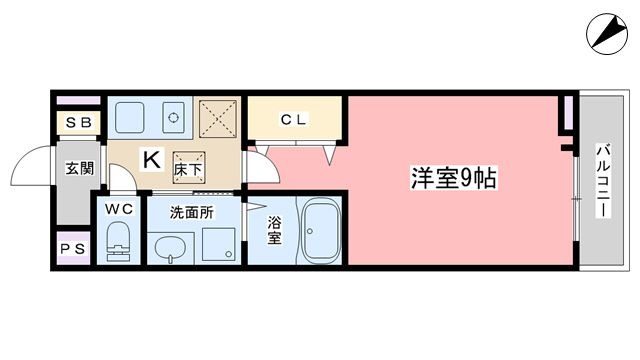 拡大写真:コーチ・フラット 1階103の間取り
