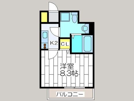 拡大写真:セレニテ難波西 3階306の間取り