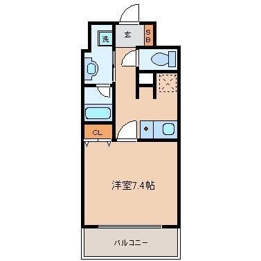 拡大写真:ベルエアー 3階302の間取り