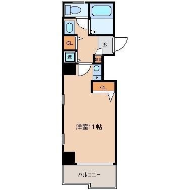 拡大写真:プレサンス梅田西 6階603の間取り