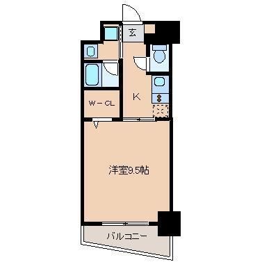 拡大写真:KHKコート西野田 7階706の間取り