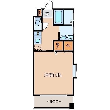 拡大写真:キャピタル・ライフ 6階405の間取り