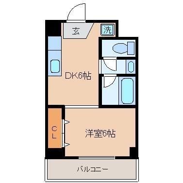拡大写真:シャトー都島 5階506の間取り