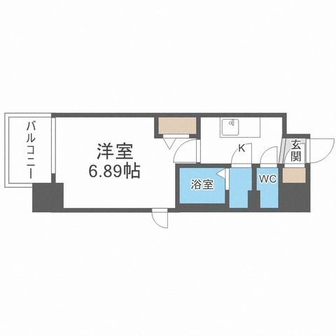 拡大写真：フォーリアライズ難波南レーヴ 6階607の間取り