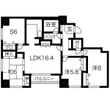 ペルル南森町の間取図