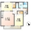 コトーソレイユAの間取図