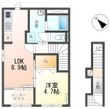 江南市野白町 新築アパートの間取図