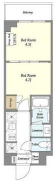 世田谷区駒沢3丁目の間取図