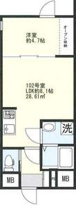世田谷区三軒茶屋１丁目の間取図
