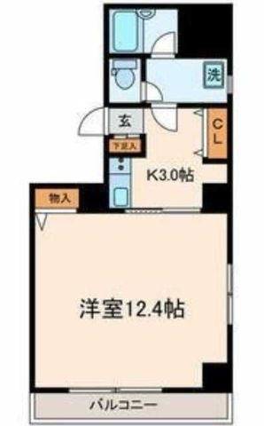 拡大写真:世田谷区三軒茶屋2丁目 3階301の間取り