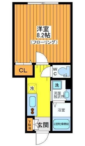 拡大写真:世田谷区三軒茶屋1丁目 1階102の間取り