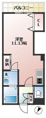 拡大写真:セタガヤフラット 3階302の間取り