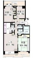 世田谷区用賀1丁目の間取図