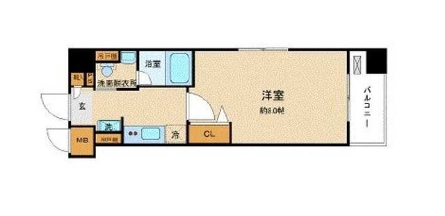 拡大写真:目黒区大橋1丁目 6階605の間取り