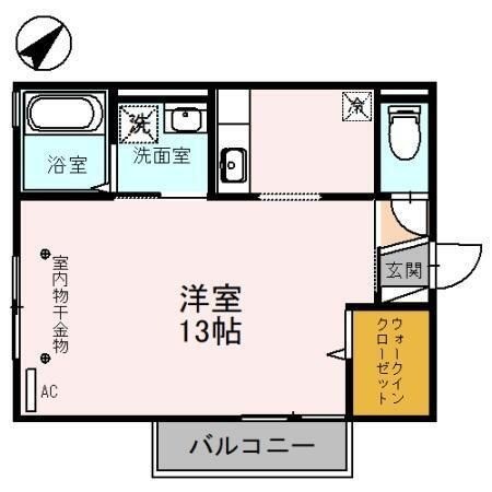 拡大写真:リビングタウン小松弐番館 B棟 2階208の間取り