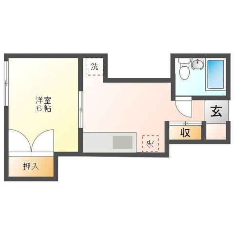 拡大写真:コンチャルビル 2階202の間取り