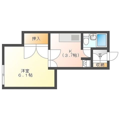 拡大写真:コンチャルビル 3階301の間取り