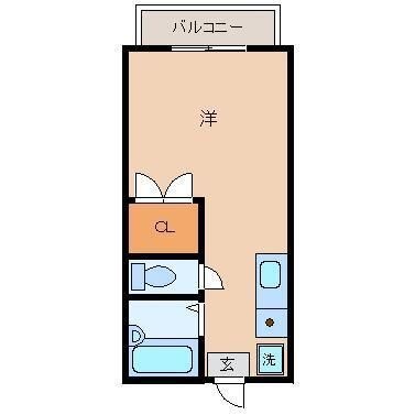 拡大写真：バウハウス 2階201の間取り