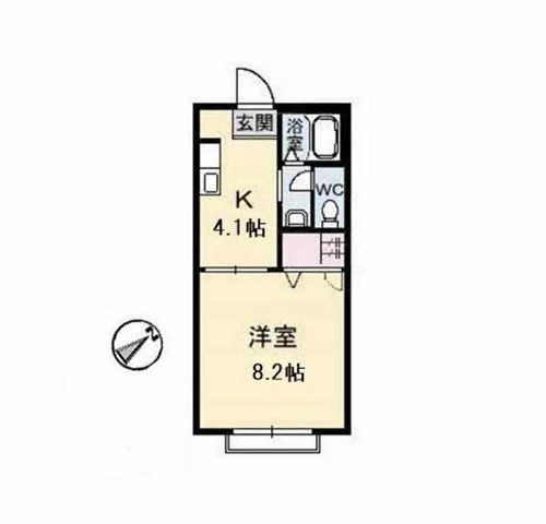 拡大写真：カーサクレール　Ａ棟 201の間取り