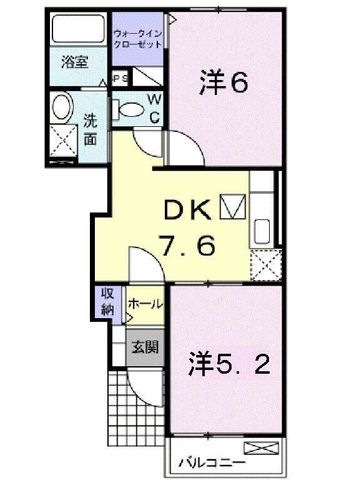 拡大写真：セレノ吉田 1階103の間取り