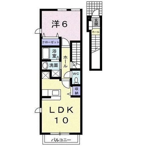 拡大写真：ビエント　パラーシオ 2階202の間取り