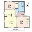 シャーメゾンふじⅠ棟の間取図