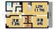 福岡市西区大字飯氏の間取図