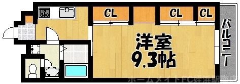拡大写真:リブリ・アフロディーテ石丸 2階201の間取り