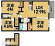 アーク伊都の杜Bの間取図