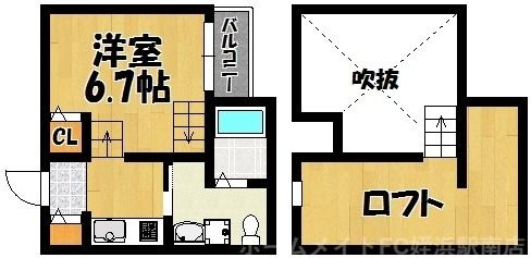 拡大写真:プラリネ 1階101の間取り