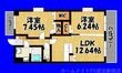 コゥジィーコート駅前通りの間取図