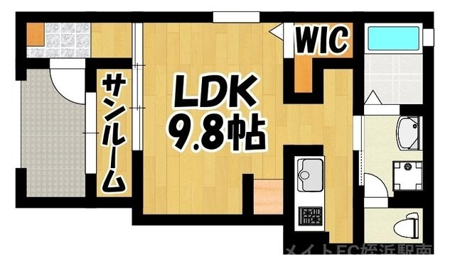 拡大写真:フローラ16 1階101の間取り