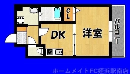 拡大写真:RJR姪浜 6階603の間取り
