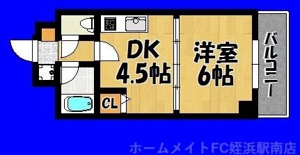 拡大写真:ピュアドームアリエス姪浜 5階503の間取り