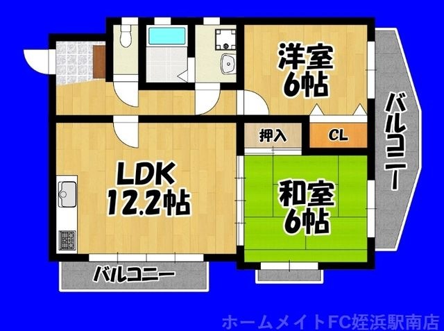拡大写真:石橋ビル 3階302の間取り
