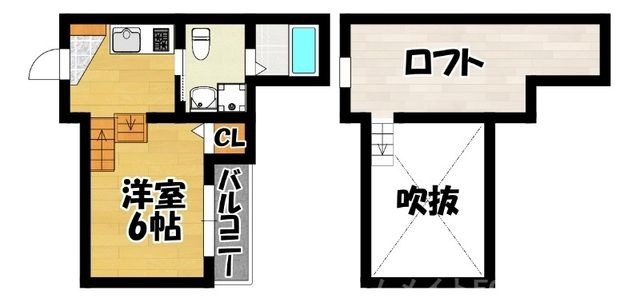 拡大写真:福岡市早良区次郎丸4丁目 2階203の間取り