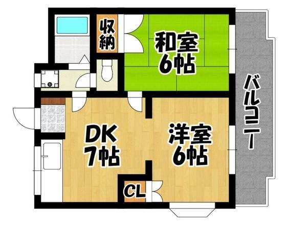 拡大写真:MDマンション 3階301の間取り