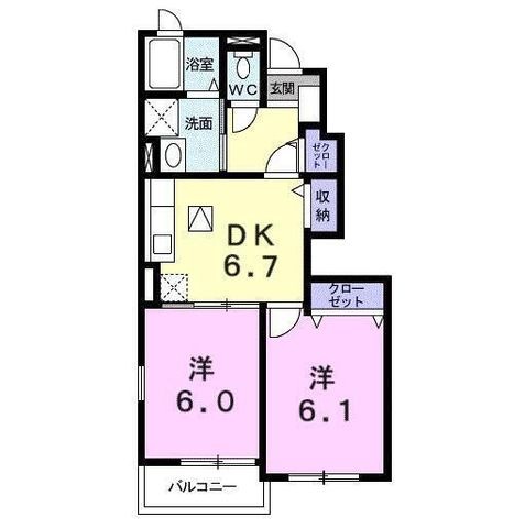 拡大写真:アルク トルースA 1階102の間取り