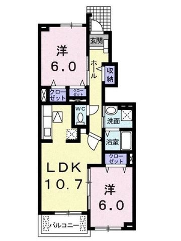 拡大写真:セントラルパークサイド市坪 1階102の間取り